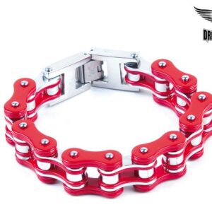 3/4" Heavy Duty Red Stainless Steel Bracelet
