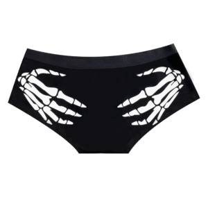 Skeleton Hands Brief Biker Panty