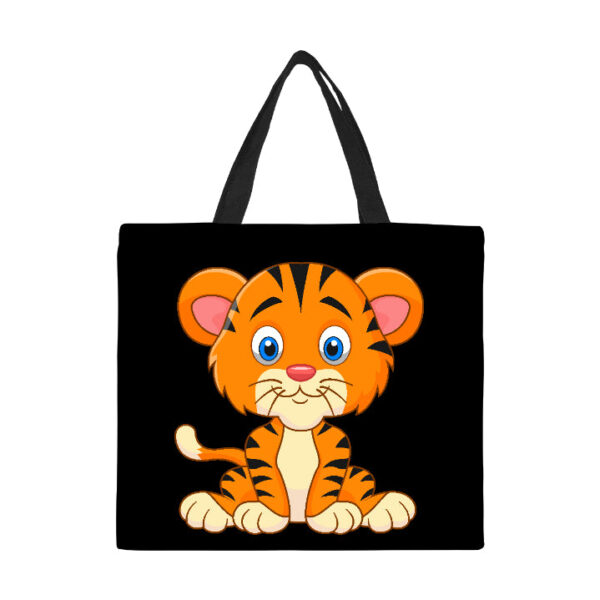 Baby Tiger Canvas Tote Bag Large - Image 2