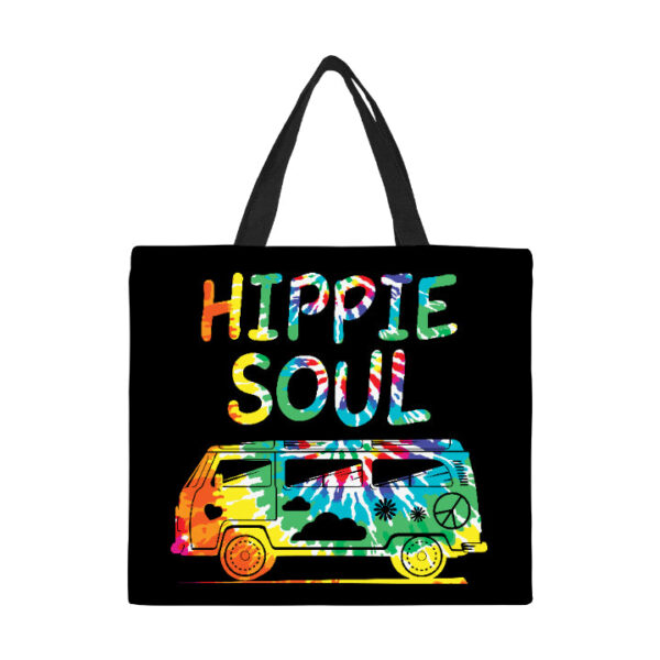 Hippie Soul Van Canvas Tote Bag Large - Image 2