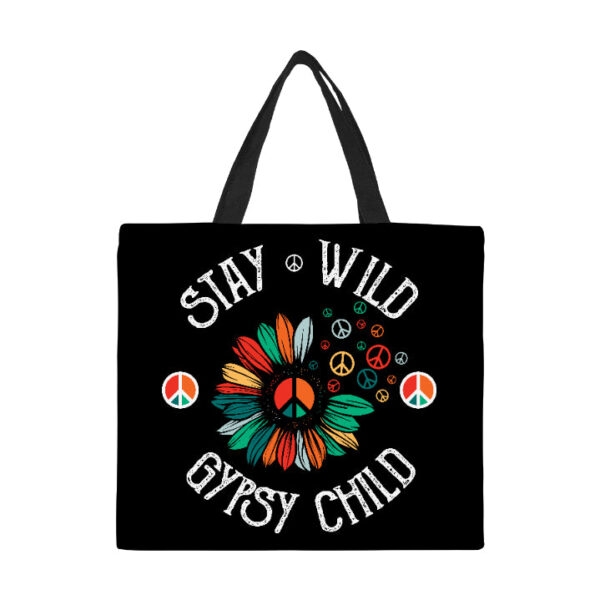 Stay Wild Gypsy Child Canvas Tote Bag Large - Image 2