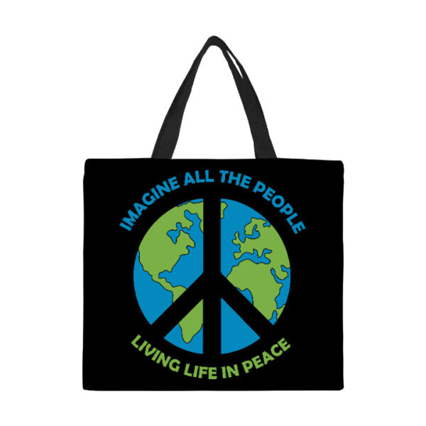 Imagine All The People Canvas Tote Bag Large - Image 2