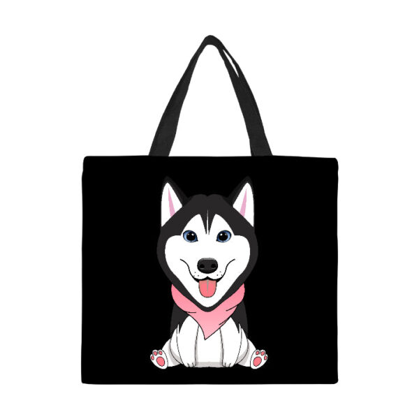 Wolf Canvas Tote Bag Large - Image 2