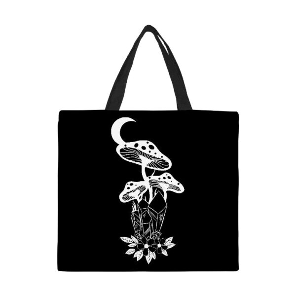 Mushrooms Canvas Tote Bag Large - Image 2