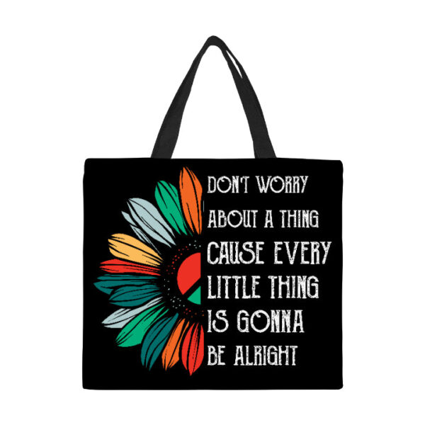 Don't Worry Canvas Tote Bag/Large - Image 2