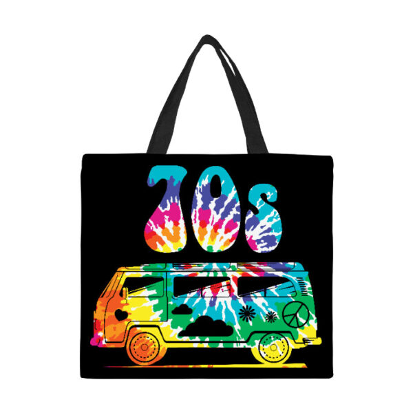 70's Hippy Van Canvas Tote Bag Large - Image 2