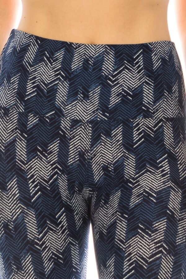 Long Yoga Style Multi Printed Knit Leggings - Image 3