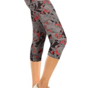 Floral Print Capri Leggings