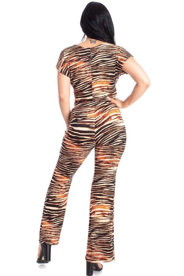 Zebra Print Crop Top And Palazzo Pants Set - Image 6