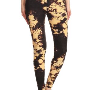 One Size Yoga Style Tie Dye Print Leggings