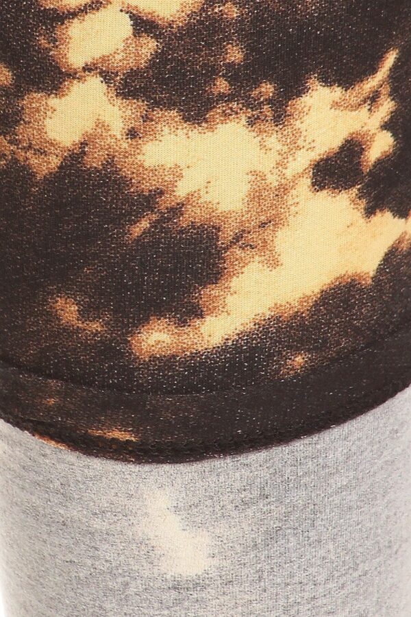 One Size Yoga Style Tie Dye Print Leggings - Image 4