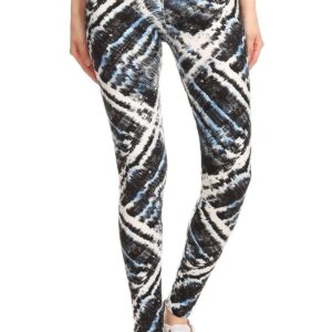 Tie Dye Yoga Style Print Knit Leggings