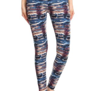 Yoga Style Tie Dye Printed Knit Leggings