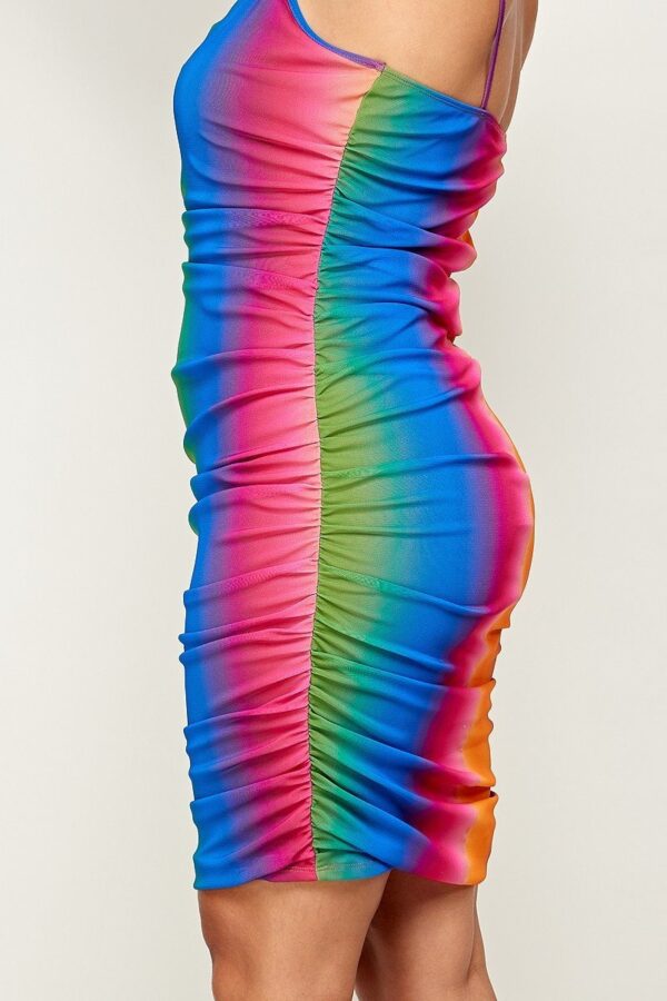 Plus Size Rainbow Ombre Print Cami Dress - Image 6