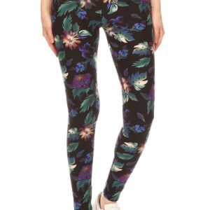 Floral Yoga Style Print Knit Leggings