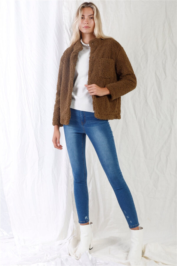 Mid Blue High-waisted With Rips Skinny Denim Jeans - Image 2