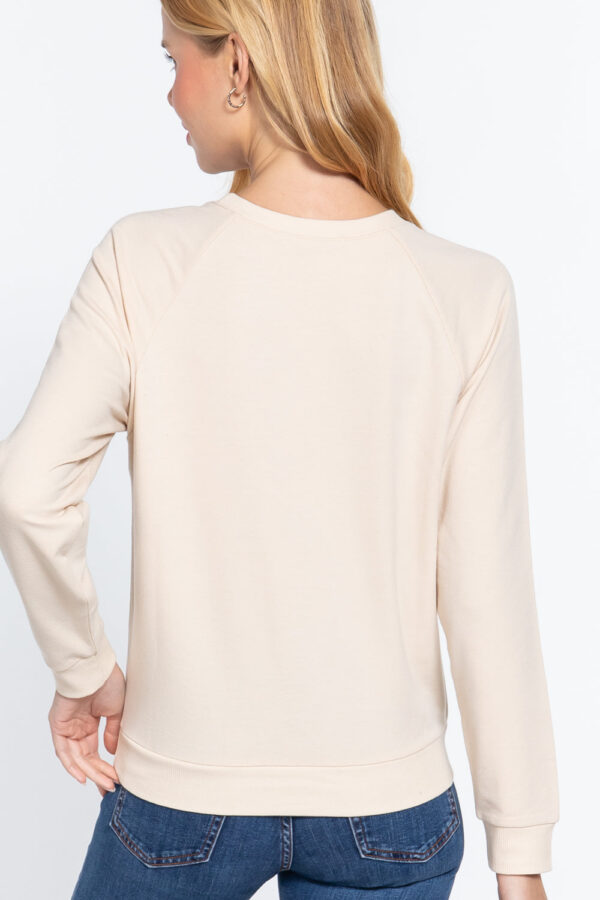 Bone Sequins French Terry Pullover Top - Image 4