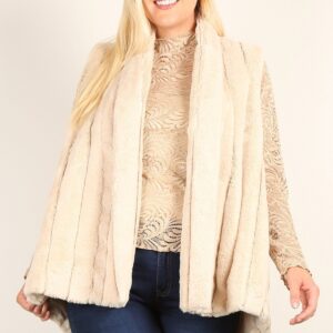 Blush Plus Size Faux Fur Vest Jacket