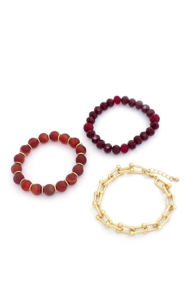 U Link Stone Beaded Bracelet Set. - Image 6