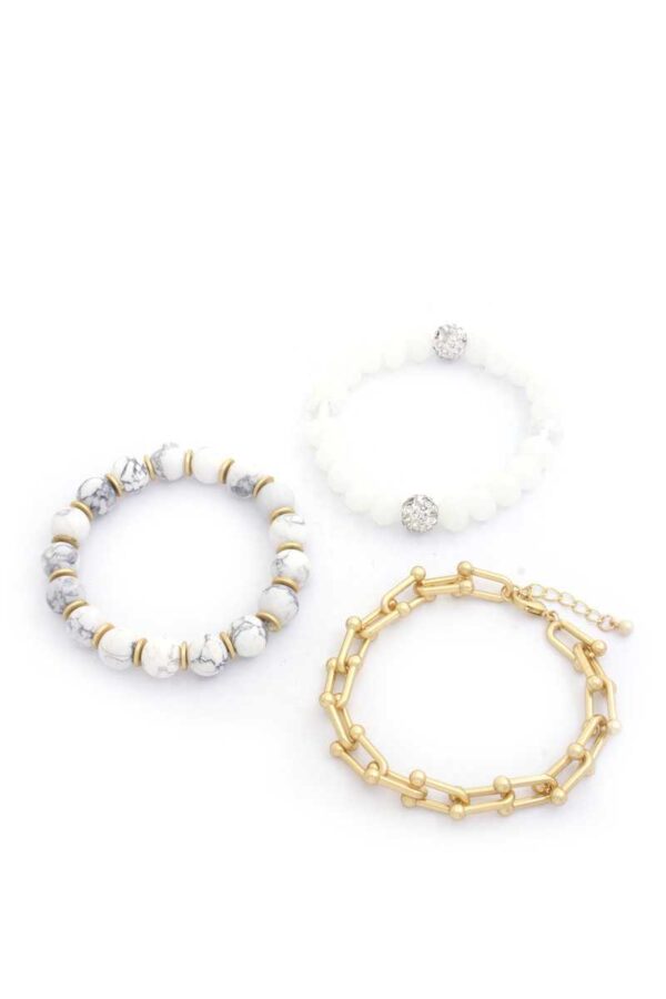 U Link Stone Beaded Bracelet Set. - Image 5