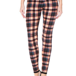 Plaid Multi Printed High Waist Leggings