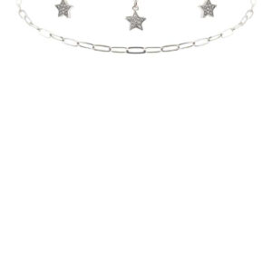 Rhinestone Star Charm 3 Layered Necklace