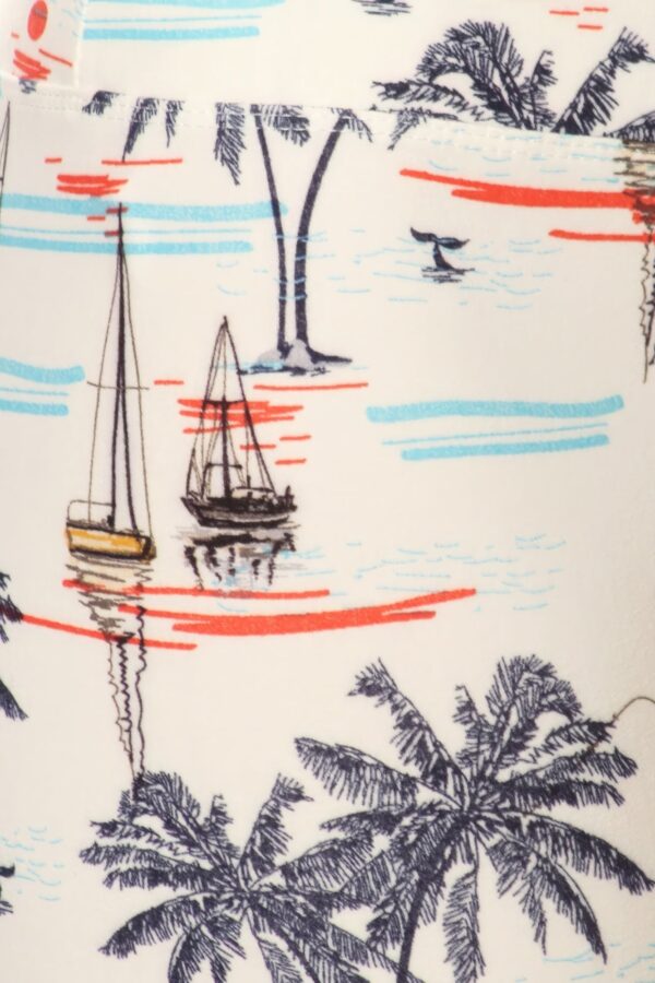 Sailor Print Yoga Style Knit Leggings - Image 4