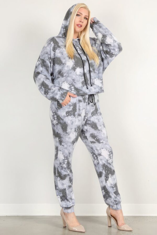 Tie Dye Print Pullover Hoodie And Sweatpants - Image 4