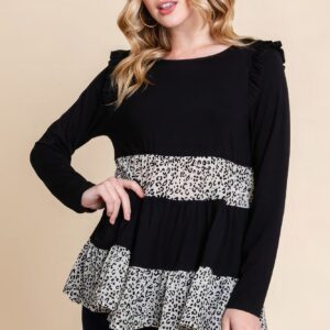 Solid Tiered Fashion Top