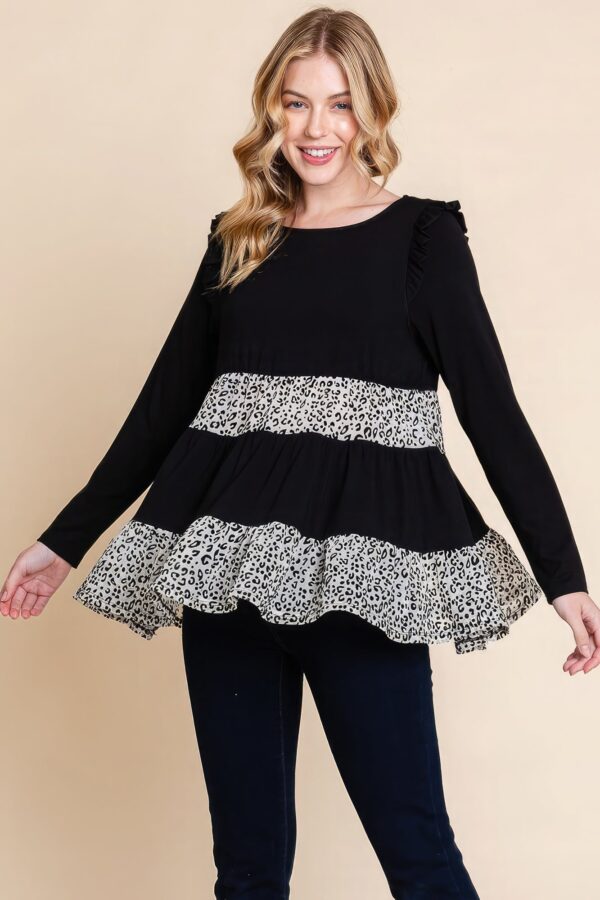 Solid Tiered Fashion Top - Image 3