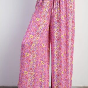 Floral Print Gauze Palazzo Pants
