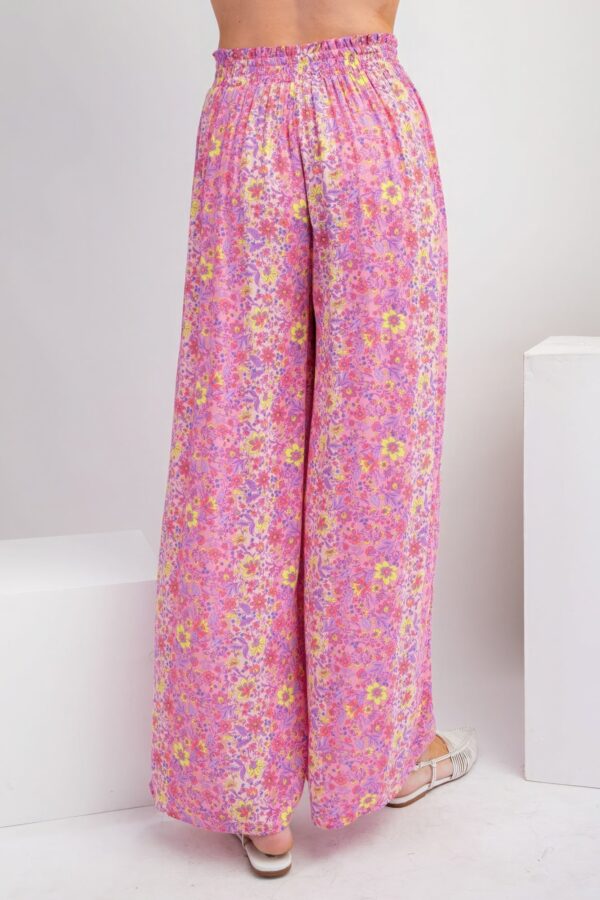 Floral Print Gauze Palazzo Pants - Image 3