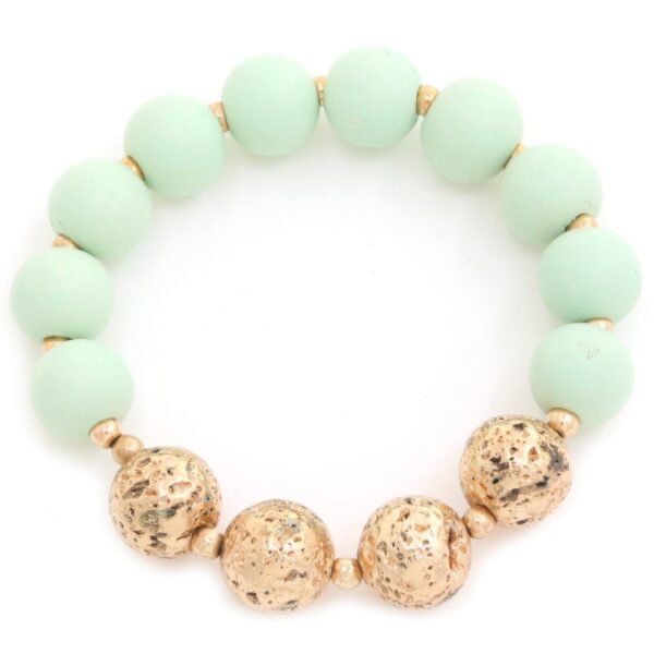 Vivid Color Textured Beaded Bracelet - Image 4