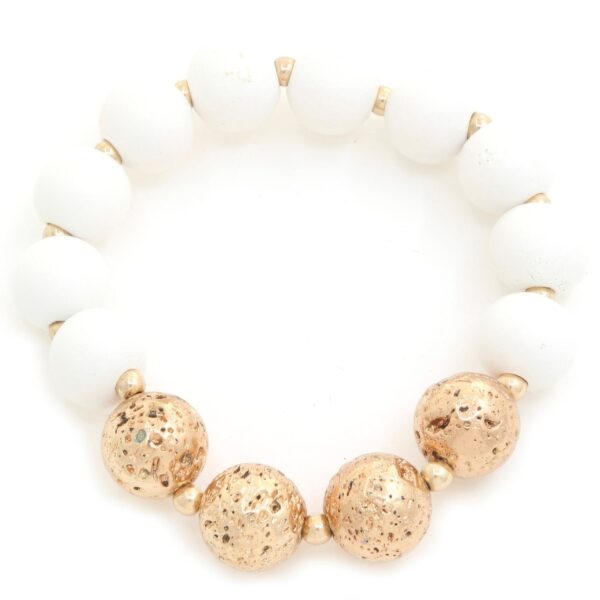 Vivid Color Textured Beaded Bracelet - Image 5
