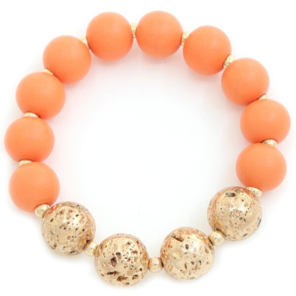 Vivid Color Textured Beaded Bracelet - Image 3