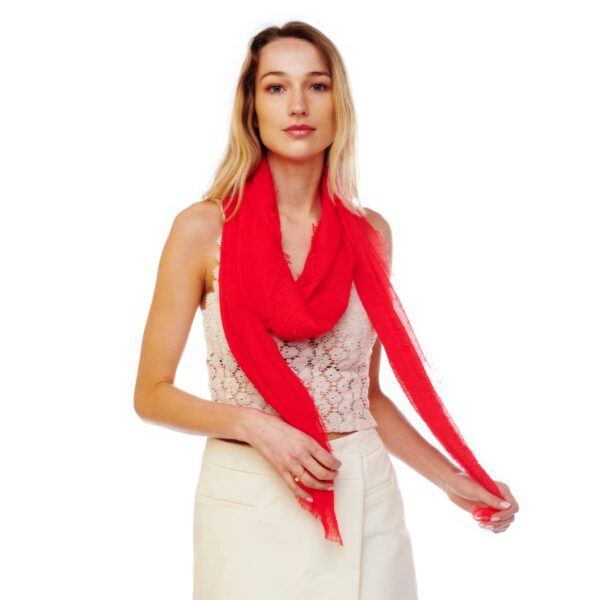 Solid Oblong Scarf - Image 2