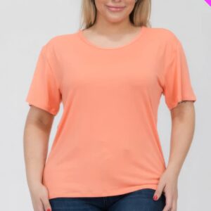 Flamingo Plus Size Basic Short Sleeve T-shirt