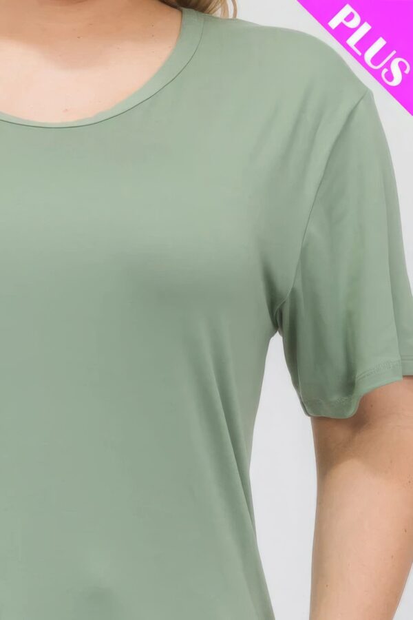 Green Bay Plus Size Basic Short Sleeve T-shirt - Image 4