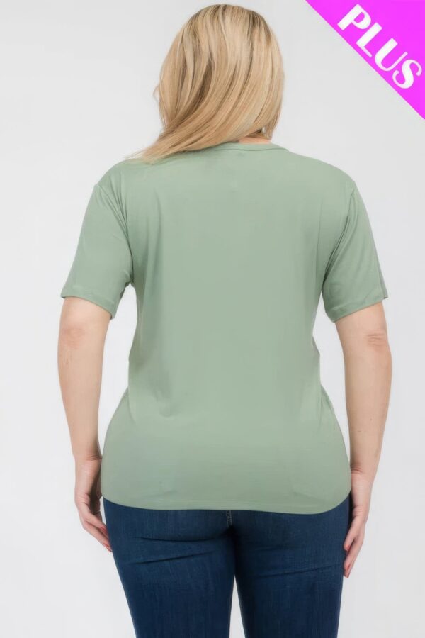 Green Bay Plus Size Basic Short Sleeve T-shirt - Image 5