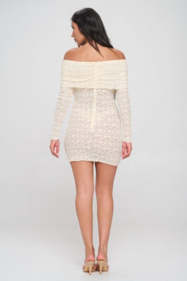 Off Shoulder Lace Dress - Image 7