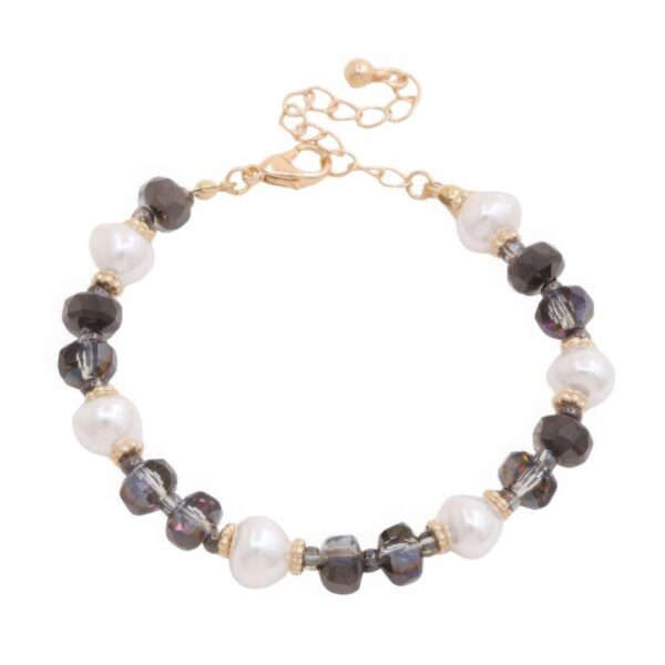 Pearl Beaded Metal Bracelet - Image 2