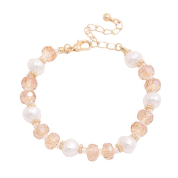Pearl Beaded Metal Bracelet - Image 3