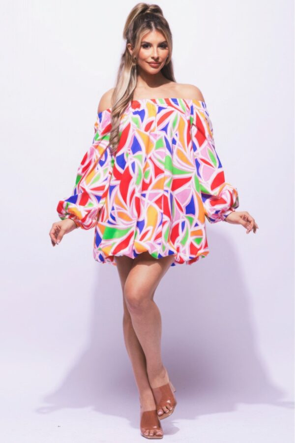 Off Shoulder Bubble Dress - Image 5