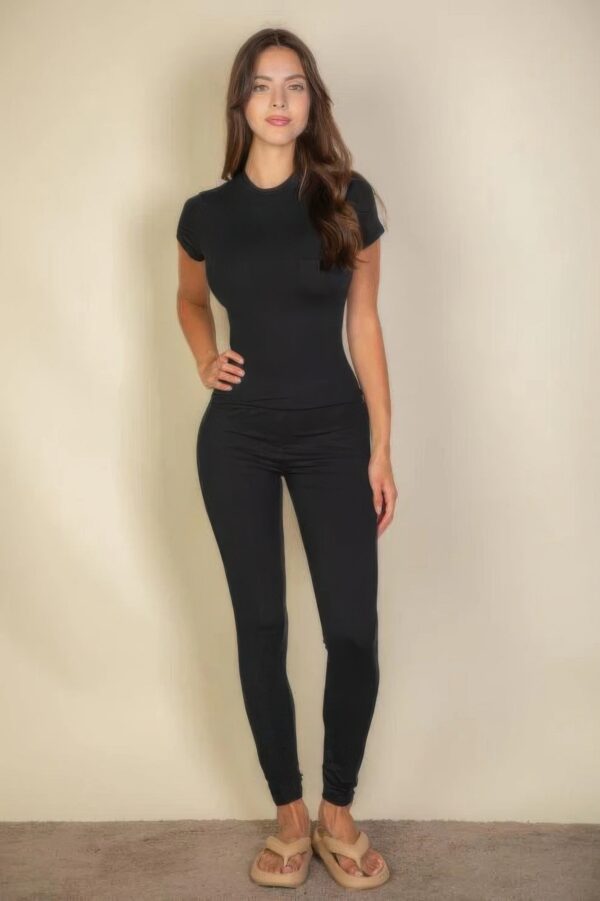 Basic Solid Leggings - Image 3