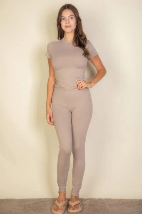 Basic Solid Leggings - Image 2