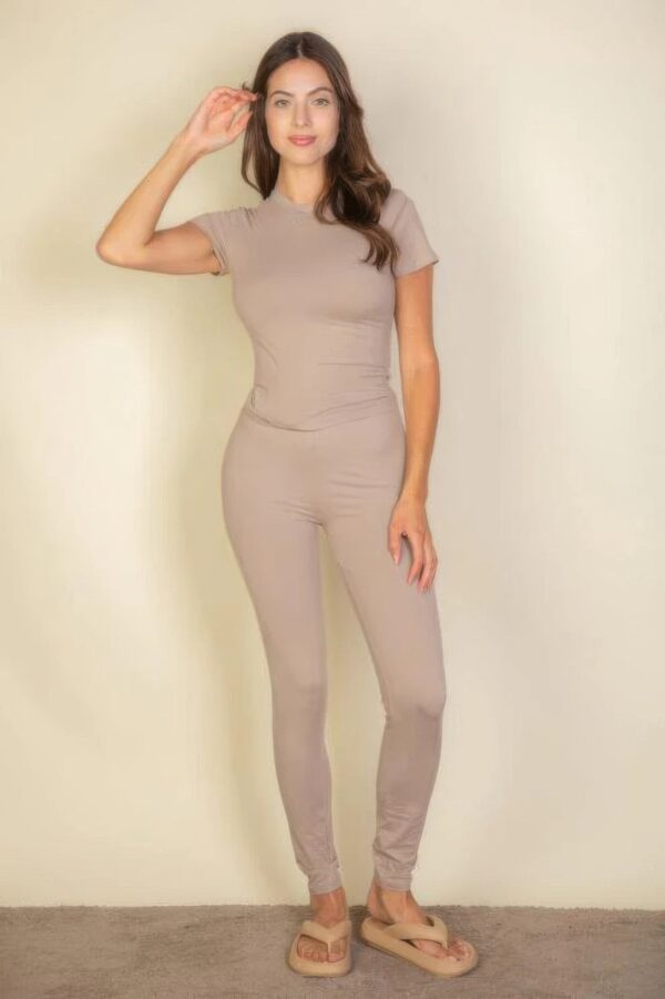 Basic Solid Leggings - Image 3