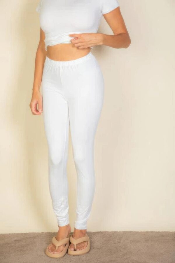 Basic Solid Leggings - Image 2