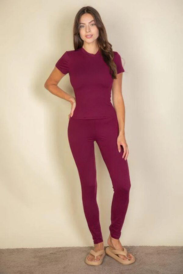 Basic Solid Leggings - Image 3
