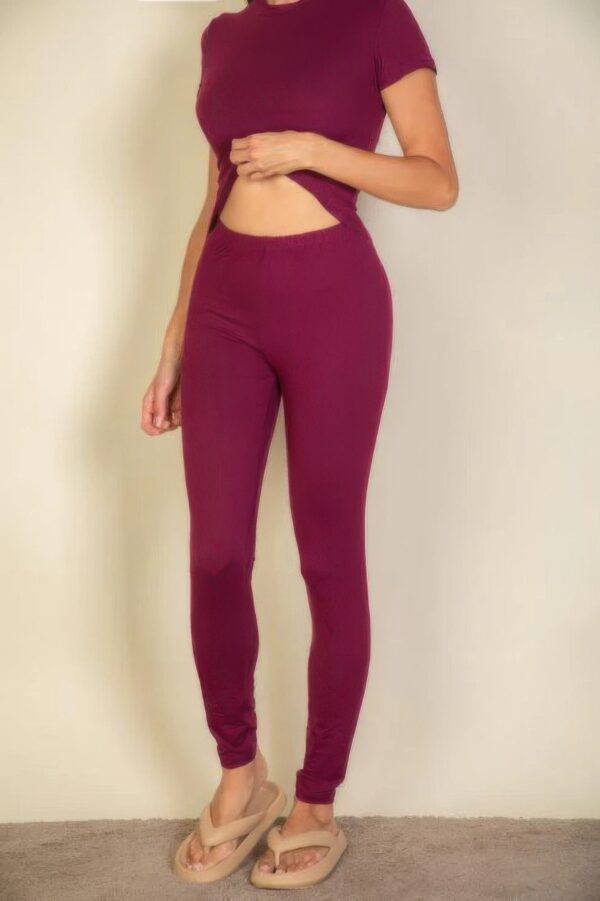 Basic Solid Leggings - Image 4