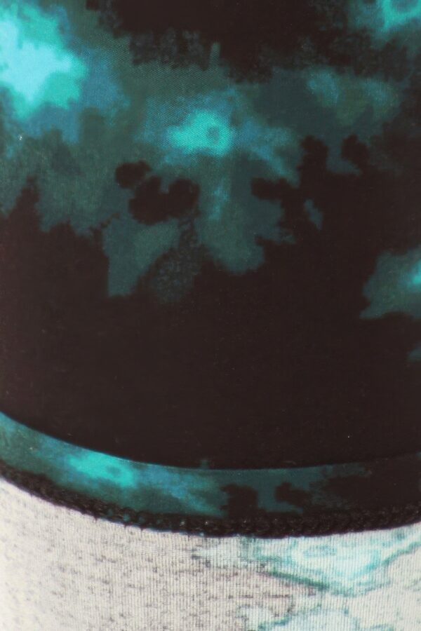 Tie Dye Printed, Full Length High Waisted Leggings - Image 2